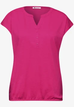 Shirt met losse schouders en gespleten hals