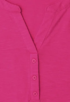 Shirt met losse schouders en gespleten hals