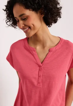 Shirt met losse schouders en gespleten hals