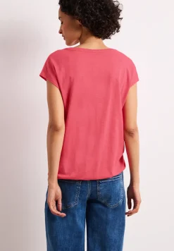 Shirt met losse schouders en gespleten hals