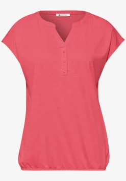 Shirt met losse schouders en gespleten hals