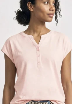 Shirt met losse schouders en gespleten hals