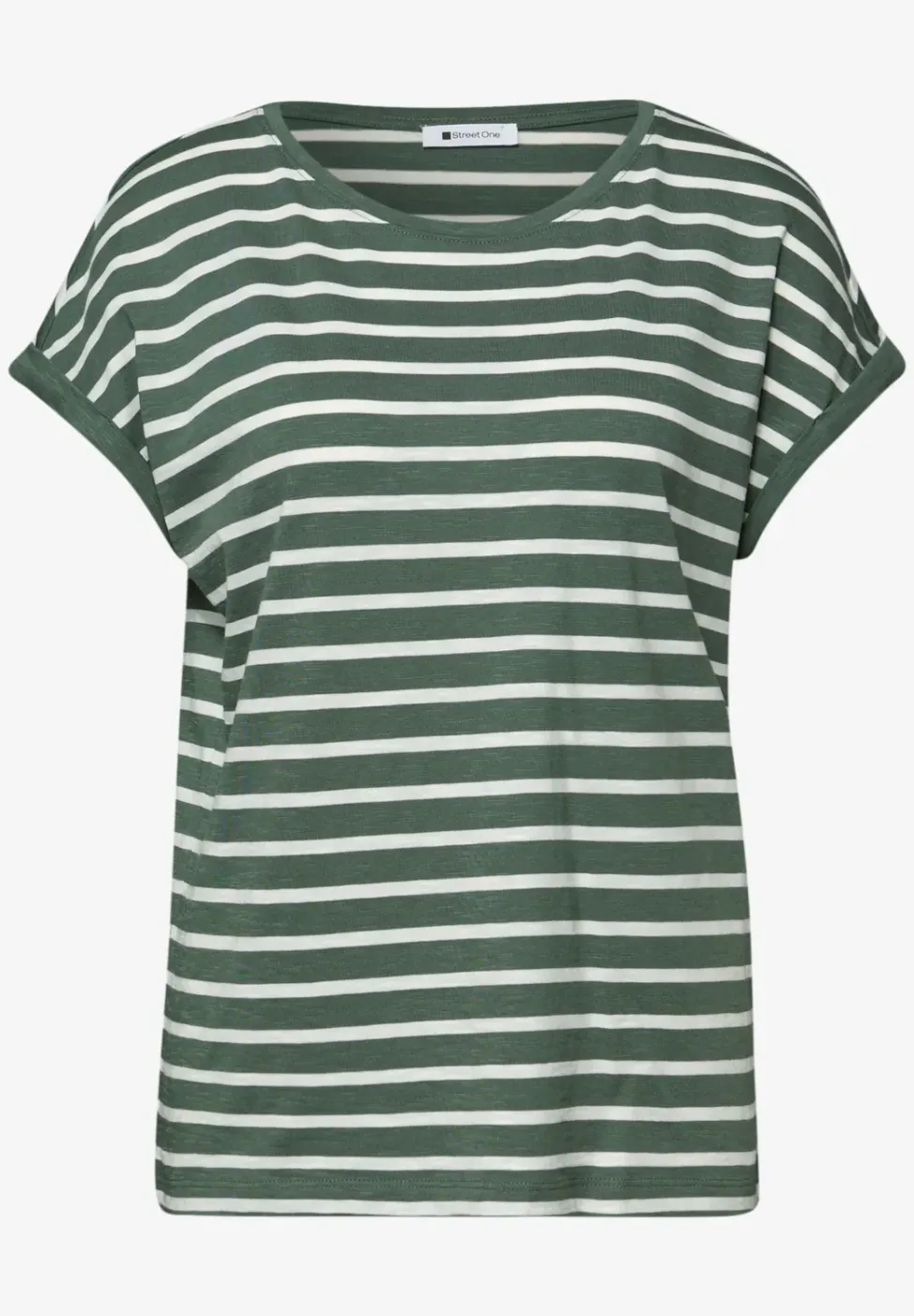 Shirt met losse schouders en strepen