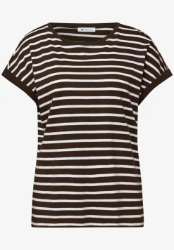 Shirt met losse schouders en strepen