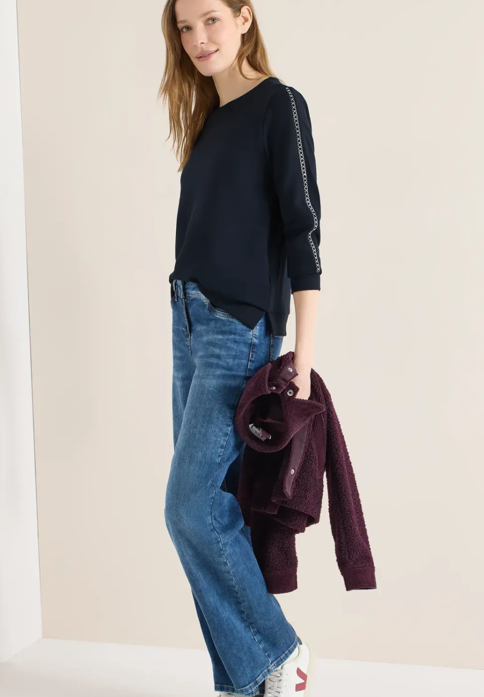 Shirt met mouwdetail