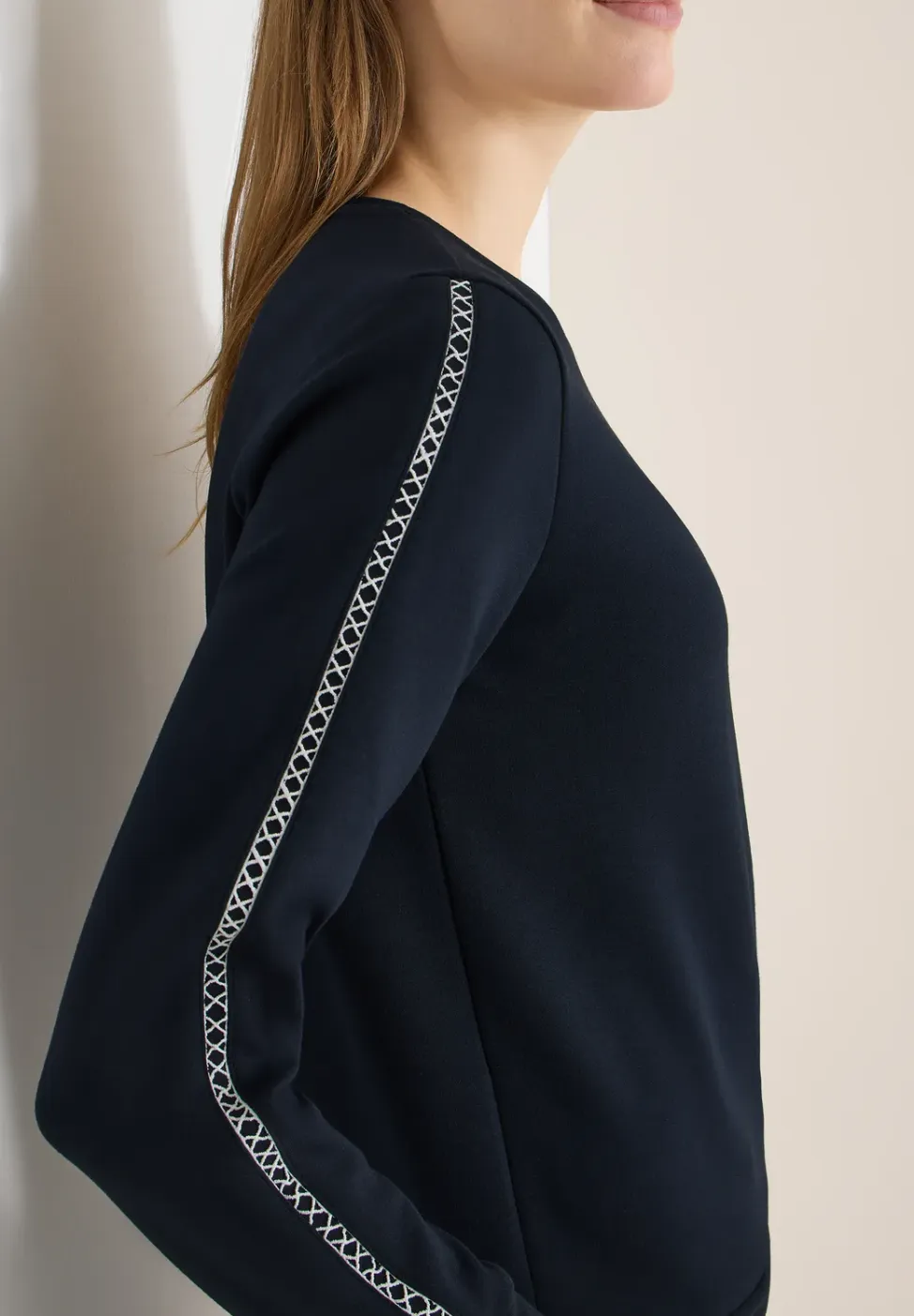 Shirt met mouwdetail