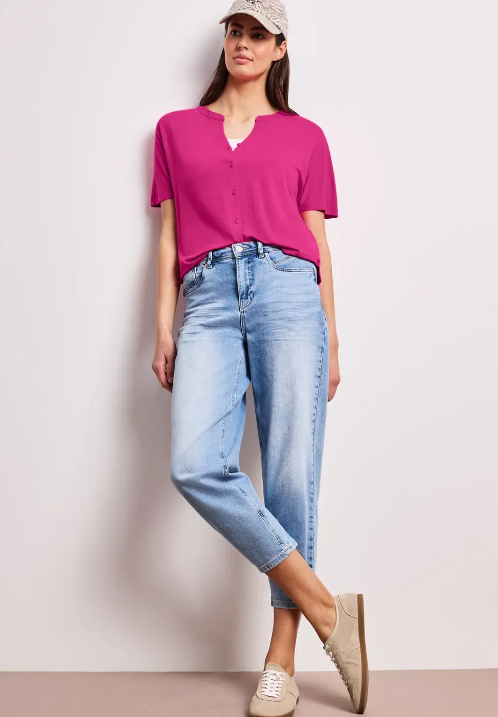 Shirt met overhangende schouders in tuniekstijl