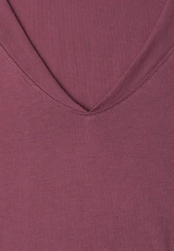 Shirt met overhangende schouders en V-hals