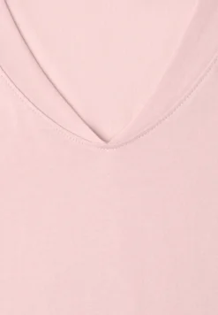 Shirt met overhangende schouders en V-hals