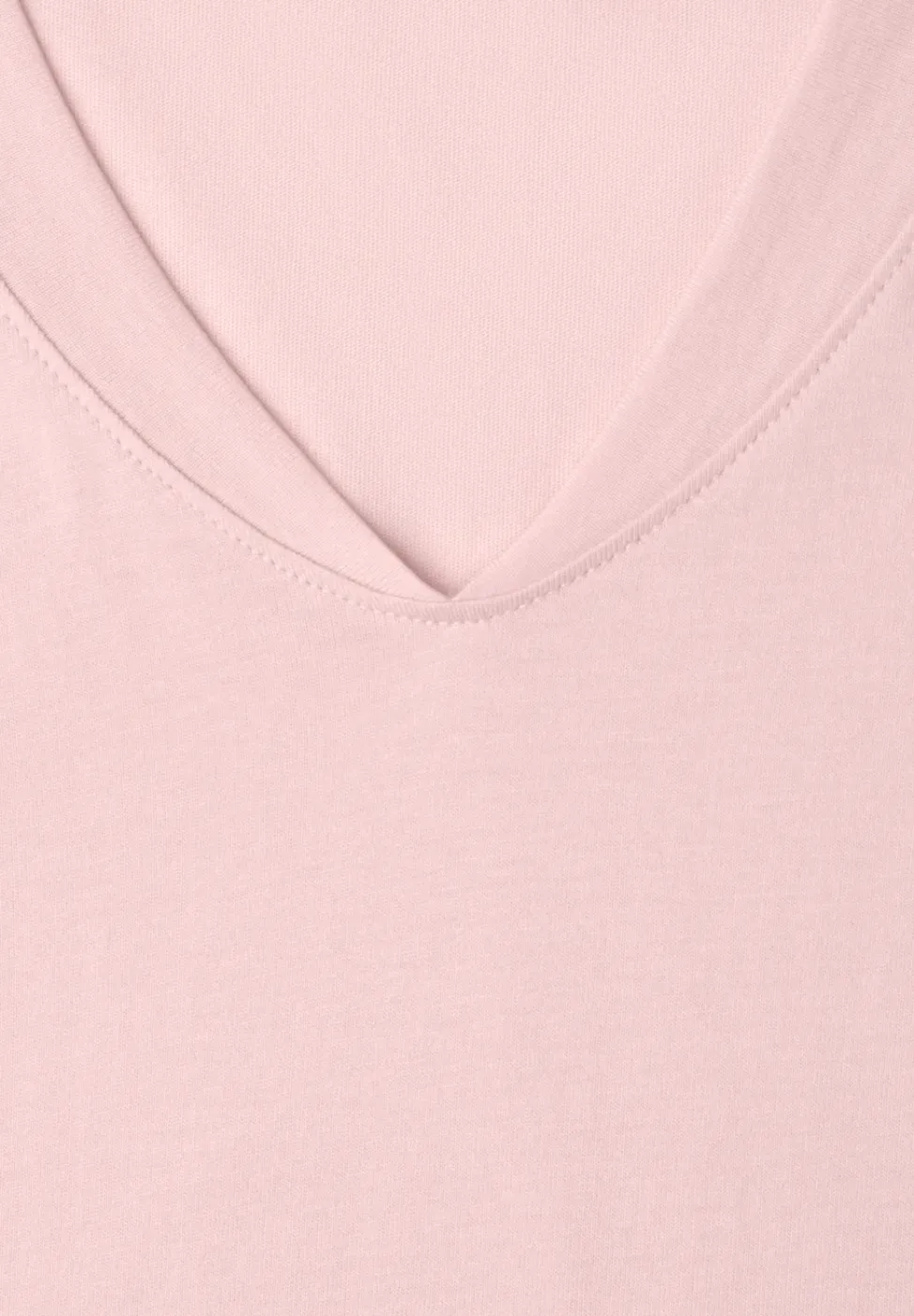 Shirt met overhangende schouders en V-hals