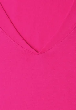 Shirt met overhangende schouders en V-hals