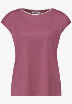 Shirt met overhangende schouder en decoratieve tape