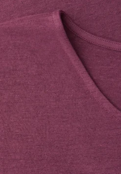 Shirt met overhangende schouders in linnenlook