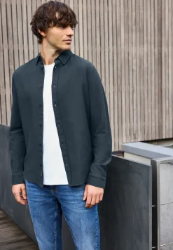 Shirt met piquéstructuur