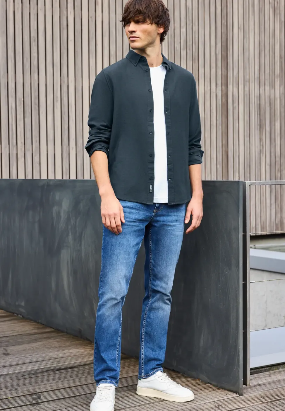 Shirt met piquéstructuur