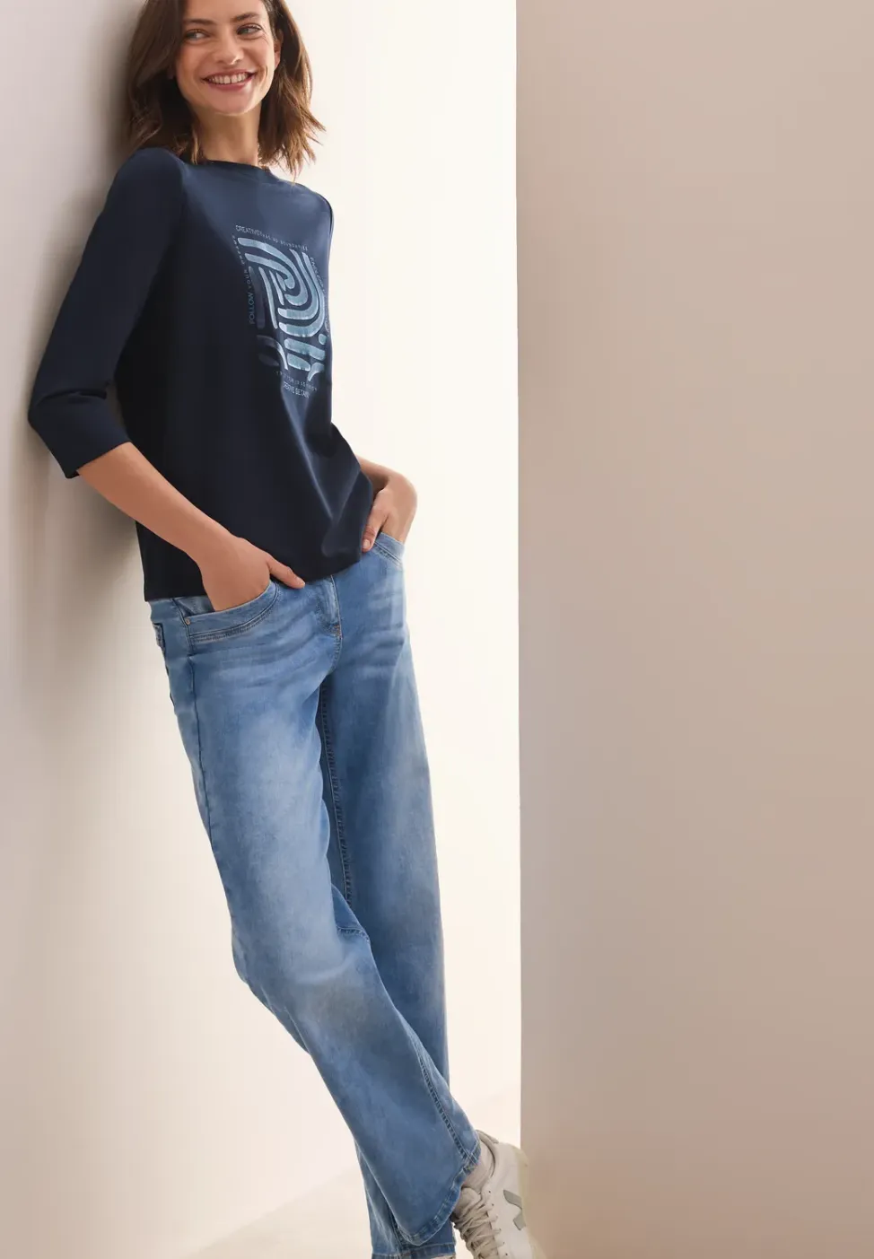 Shirt met print aan de voorkant