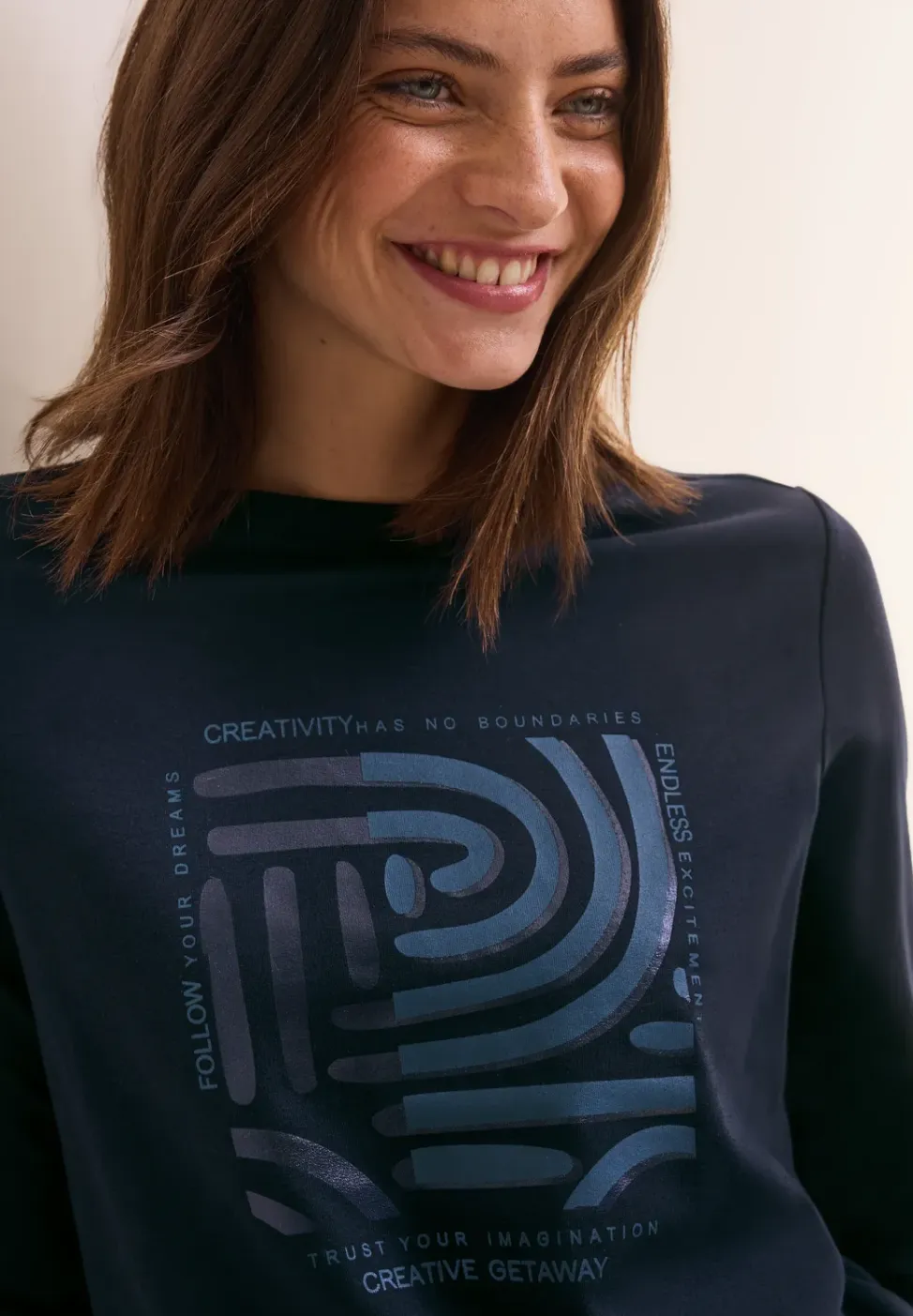 Shirt met print aan de voorkant
