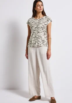 Shirt met print en decoratieve tape