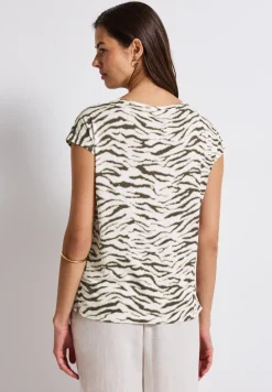 Shirt met print en decoratieve tape