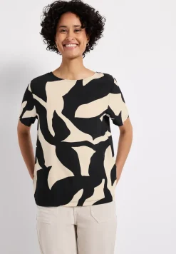 Shirt met print en lintdetail