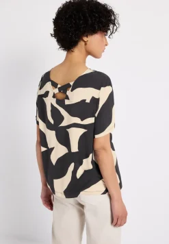 Shirt met print en lintdetail