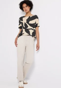 Shirt met print en lintdetail