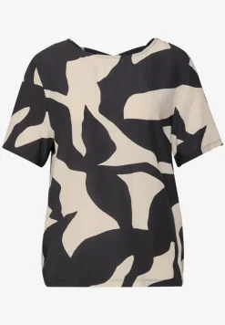 Shirt met print en lintdetail
