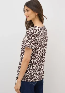 Shirt met print en rimpels