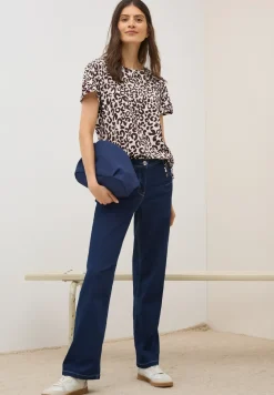 Shirt met print en rimpels