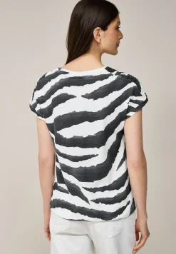 Shirt met print en rimpels