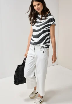 Shirt met print en rimpels