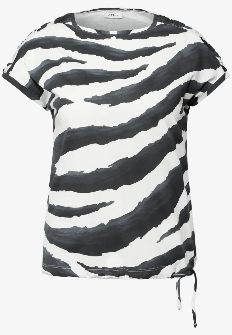 Shirt met print en rimpels