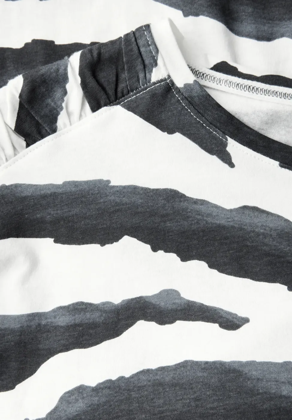 Shirt met print en rimpels