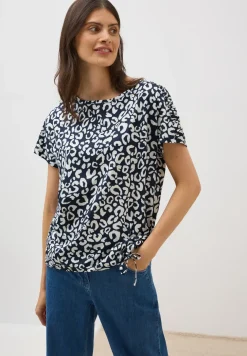 Shirt met print en rimpels