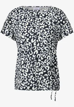 Shirt met print en rimpels