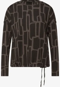 Shirt met print en trekkoord