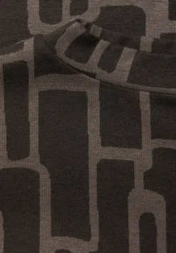 Shirt met print en trekkoord