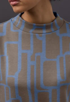 Shirt met print en trekkoord