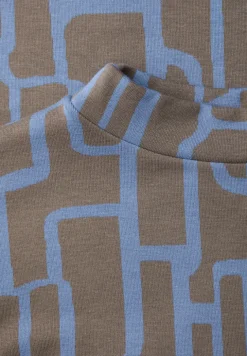Shirt met print en trekkoord