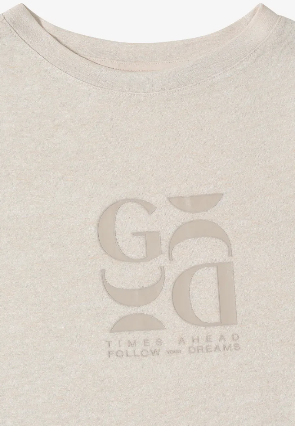 Shirt met print in linnenlook