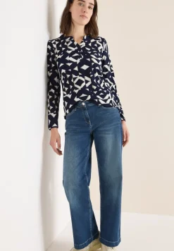 Shirt met print in tunieklook