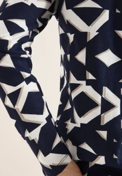 Shirt met print in tunieklook