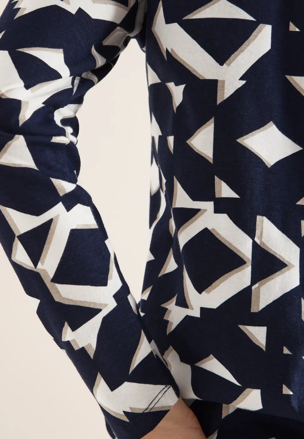 Shirt met print in tunieklook