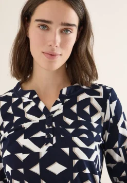 Shirt met print in tunieklook