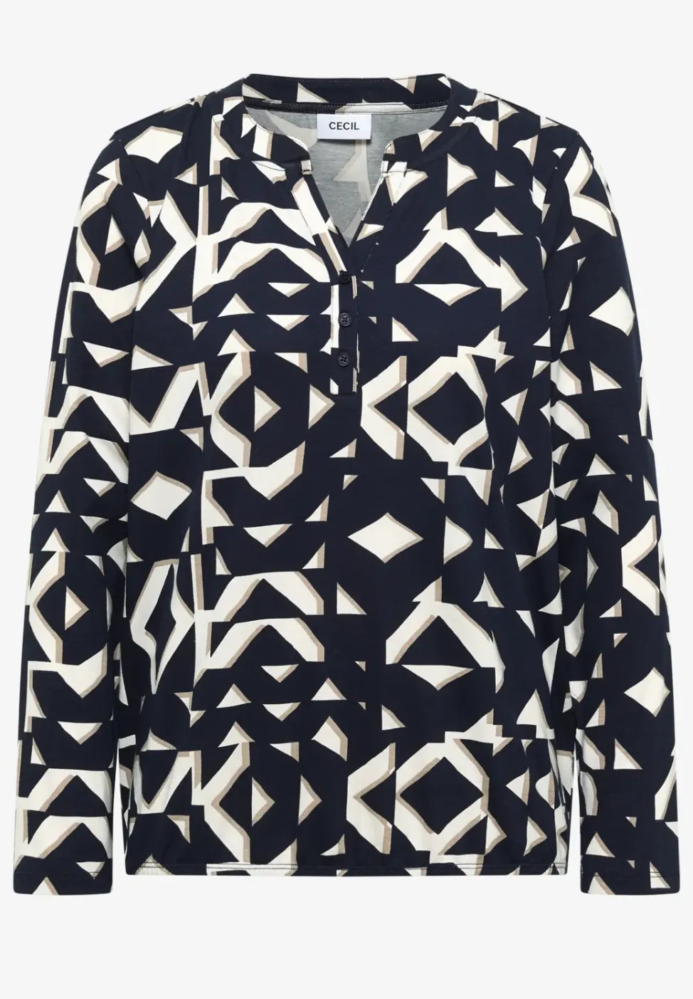 Shirt met print in tunieklook