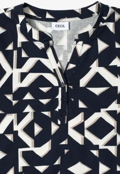 Shirt met print in tunieklook