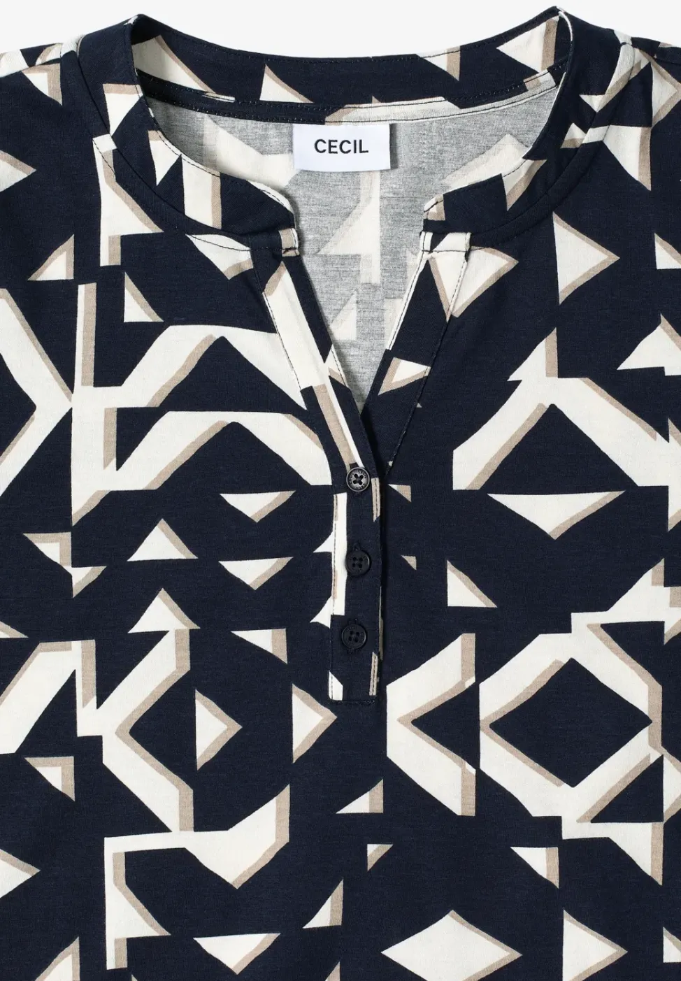 Shirt met print in tunieklook