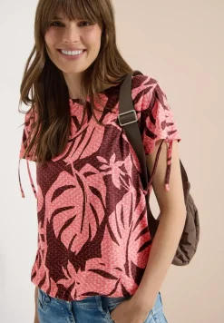 Shirt met rimpels en print