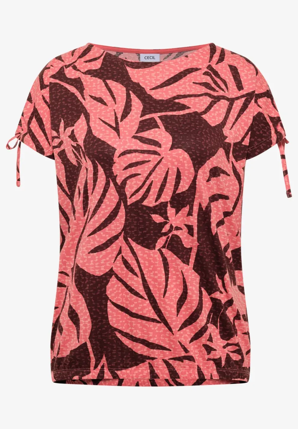Shirt met rimpels en print