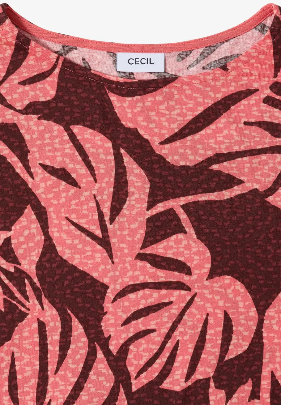 Shirt met rimpels en print